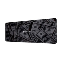 Focus Dolar Banknotları Tasarımı 40x90 Cm Oyuncu Mousepad Kaymaz Taban Büyük Boy