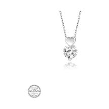 Swarovski Taşlı Gümüş Kalp Tektaş Kadın Kolye (523077592)