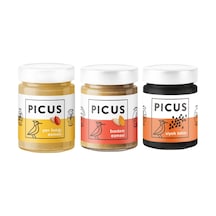 Picus Yer Fıstığı Ezmesi 300 G + Badem Ezmesi 195 G + Siyah Tahin 210 G