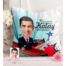 Kişiye Özel Host Karikatürlü Saten Yastık - 1