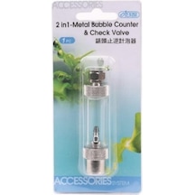 Ista 2 in 1 Metal Damla Sayacı + Check Valf (Co2 Regülatöre Bağla