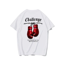 Brz Collectıon Brz Collection Unisex Oversize Boxing T-shirt Beyaz