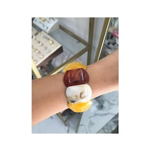 Kemik Model Lastik Bilezik Çok Renkli