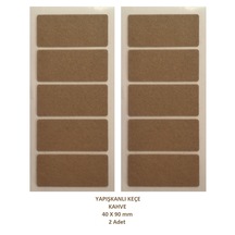 Zemin Koruyucu 40 X 90 Mm Kahve Keçe, Ses Ve Çizik Önleyici Kahve Mobilya Keçesi 2 Adet Kahve