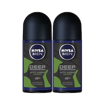 Nivea Men Deep Dimension Amazonia Aktif Karbon Erkek Roll-On Deodorant 50 ML x 2