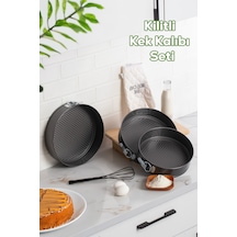 Porsima 912 3lü Yanmaz Yapışmaz Metal Kilitli Kelepçeli Yuvarlak Kek Kalıbı Seti Çok Renkli Porsima 912 3lü Yanmaz Yapışmaz Metal Kilitli Kelepçeli Yuvarlak Kek Kalıbı Seti Çok Renkli