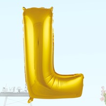 L Harf Folyo Balon. 100 CM - Altın