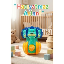 Sevimli Aslan Hacıyatmaz Oyuncak Yeşil - Sesli Ve Çıngıraklı Sallanan Bebek Denge Oyuncağı