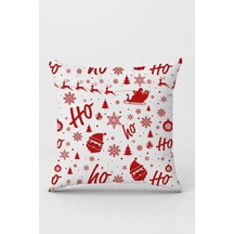 Kırmızı Christmas Çift Taraflı Kırlent Yastık Kılıfı Krl1048n11