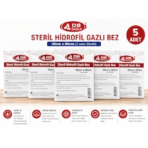 Ds Steril Hidrofil Gazlı Bez 30x80 Cm 5 Adet Yüksek Emici Yumuşak Gazlı Bezi, Çok Amaçlı Kullanım