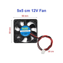 Dc 12V Fan 50X50Mm Soğutucu Kuluçka Ekran Kartı Cooler Pervane