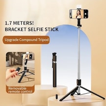 Createtech R1l/r1ls Mini Bluetooth Selfie Tripod, 1.7m Cep Telefonu Uygun