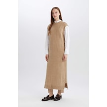 DeFacto Regular Fit Bisiklet Yaka Uzun Triko Süveter B0197AX24WNBG78 Bej