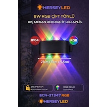 8w Rgb Çiftyönlü 4lü Dış Mekan Dekoratif Led Aplik Çok Renkli