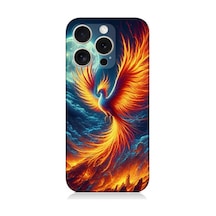 Apple Uyumlu iPhone 16 Pro Ateşle Dans Eden Anka Desenli Silikon Kılıf Çok Renkli