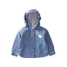 Cigit Kapşonlu Kot Ceket 2-7 Yaş Mavi Mavi
