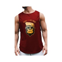 Bluu Bornfree Kolsuz Sporcu T-shirt Tank Top Spor Atlet