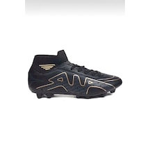 Çoraplı Bilekli Boğazlı Krampon Futbol Ayakkabısı Siyah - Altın-siyah - Altın