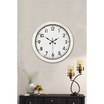 36 Cm Beyaz Metal Standart Duvar Saati 11