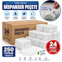 Dispenser Peçete Yeni Nesil 250 Yaprak 24 Paket