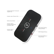 Bluetooth 5.0 2-in-1 Ses Verici Ve Alıcı Adaptör Tv Pc Araç Hoparlör İçin Wireless Audio Transmitter Receiver, Aux Destekli Tx Rx Kablosuz Müzik Çevirici Zr1137