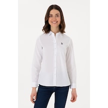 U.s. Polo Assn. Kadın Beyaz Gömlek Basic 50298113-vr013 Beyaz