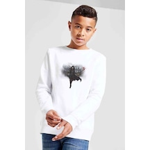 Tshirthane The Witcher Baskılı Unisex Çocuk Beyaz Sweatshirt (534752716) Beyaz