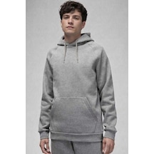 Nike Jordan Core Blank Fleece Po Hoodie Kapüşonlu Erkek Sweatshirt Gri
