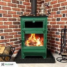 Rizenin Doğasından Yeşil Lüks Fırınlı Şömine