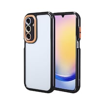 Zore Galaxy A25 Kılıf Kamera Korumalı Renkli Kenar Ve Çerçeve Tasarımlı Ogaa Vitamin Kapak-siyah
