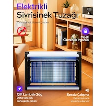 Çift Ampullü Elektrikli Sineklik Sivrisinek Kovucu Yakalama Cihazı 30 M² Etkili Sinek Kovucu