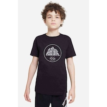 Qivi Silhouette Haunted Mansion Logo Baskılı Unisex Çocuk Siyah Tshir