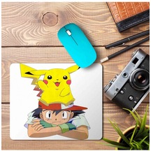 Ash Pokemon Pikachu Baskılı Mousepad Mouse Pad