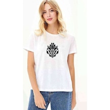 Silhouette Overlord Baskılı Beyaz Kadın Tshirt