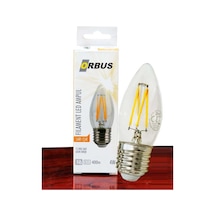 Orbus 4W E27 400 LM B35 Sarı Filament Led Rustik Ampul