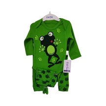 Poli Foni Kurbağa Baskılı Erkek Bebek Takım 001