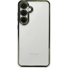 Samsung Galaxy  Uyumlu,  S24 Fe Kılıf Razer Lensli Silikon - Yeşil