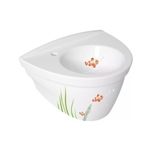 Serel Balık Dekor Uygulamalı Lavabo - Beyaz - Pl301xs110hdnzr
