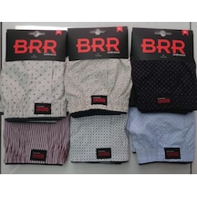 Brr Erkek % 100 Poplin Pamuk Boxer Terletmez 3 Adet Brr03