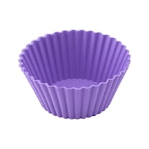 Silikon Tırtıklı Kek Ve Muffin Kalıbı 6 Adet - Lila