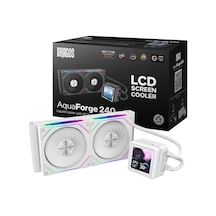 Aquaforge V2 240mm Beyaz Argb Lcd Ekranlı İşlemci Sıvı Soğutucu-132677