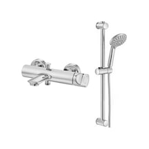Eca Myra Banyo Bataryası + Eca Logica Sürgülü Üst Takımı Duş Seti Krom