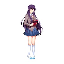 Anime- Yuri Doki Doki Desenli Sarılma Yastığı Hugging Pillow Kılıfı Beyaz