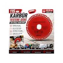 Senbang 115 Mm Kırmızı Karbür Çok Amaçlı Kesme Diski 22.23 Mm Spiral Taşlama Makinesi Uyumlu Ahşap Pvc Plastik Seramik Mermer Alüminyum