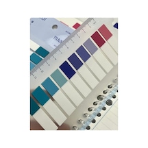 Renkli Cetvelli Şeffaf Pet İndeks Sticker, 10 Adet Set Halinde