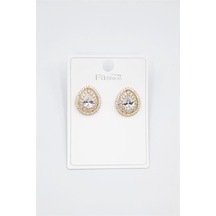 Damla Taşlı Küpe - Altın Diğer