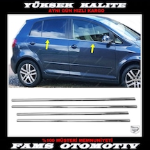 Vw Golf Plus Krom Cam Çıtası 4 Prç P.Çelik 2004-2013 Arası