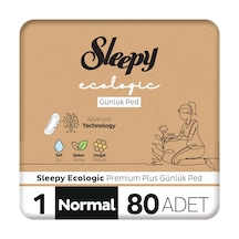 Sleepy Ecologic Premium Plus Günlük Ped Normal 80 Adet