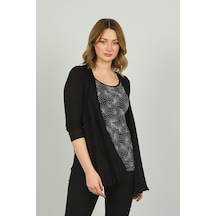 Ella Camelia Kadın Yarım Kol Tek Parça Bluz 21e010 Siyah