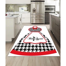 Dijidekor Işıltı Koleksiyonu Model242 Süngerli Dijital Baskılı Saçaksız Mutfak Halısı Yolluk